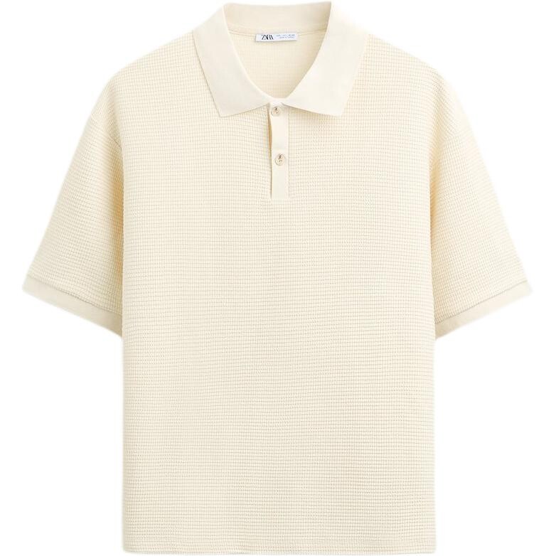 

Рубашка поло мужская белая Zara, белый