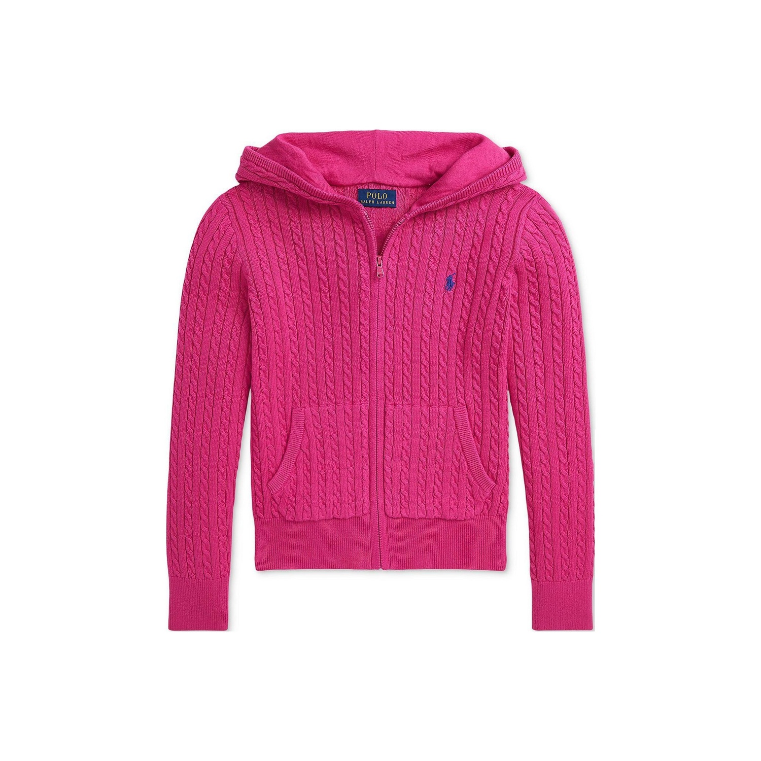 

Поло пони с вышивкой кардиган на молнии Polo Ralph Lauren, розовый красный