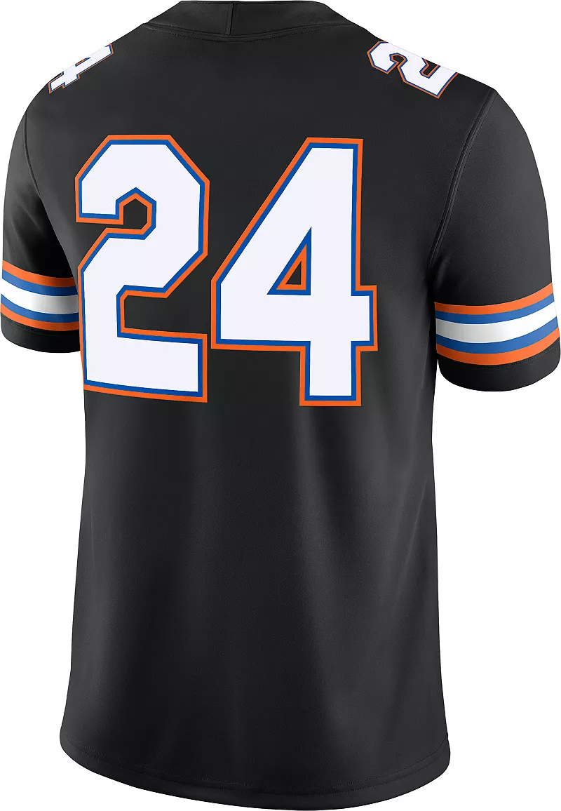 Мужская футболка Jordan Florida Gators № 24, черная реплика Dri-FIT, альтернативная футбольная футболка — фото 2