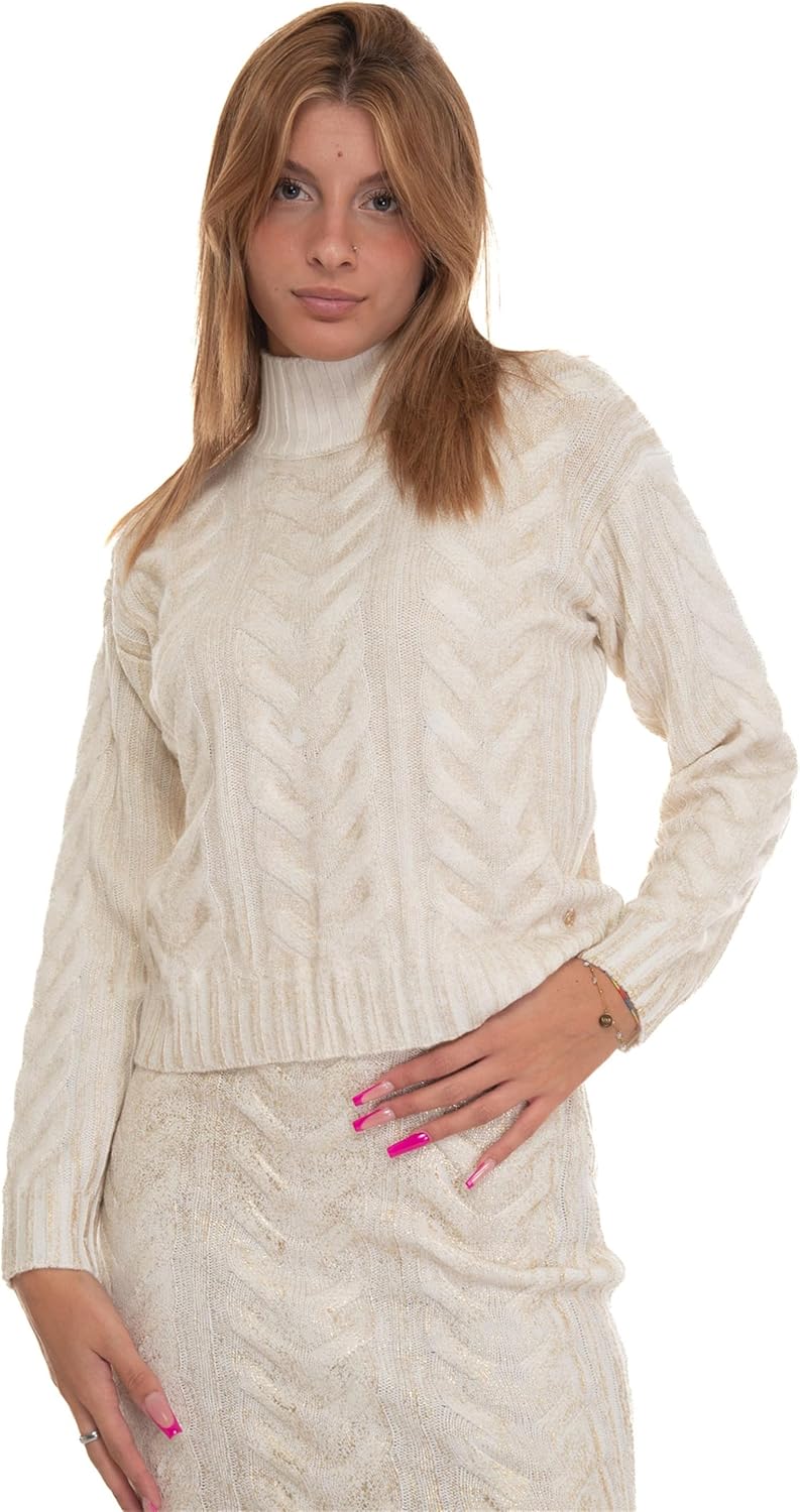 

GUESS Женский Свитер Diane Foil с Длинными Рукавами, Cream White
