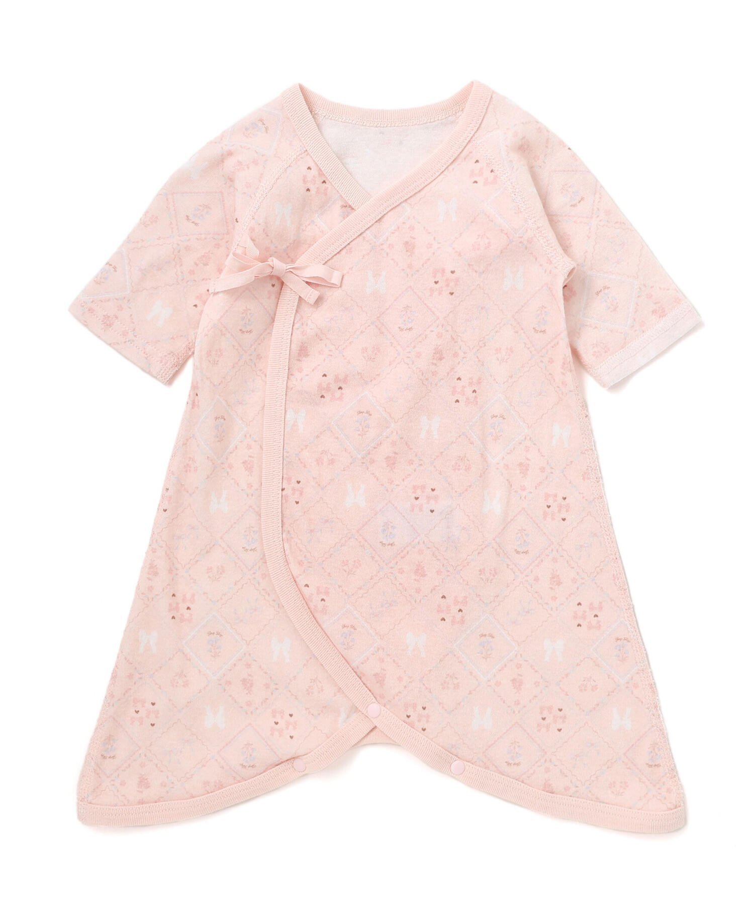 Хлопковая майка с принтом для младенцев (60-70 см) SLAP SLIP BABY, Pink (tile ribbon)