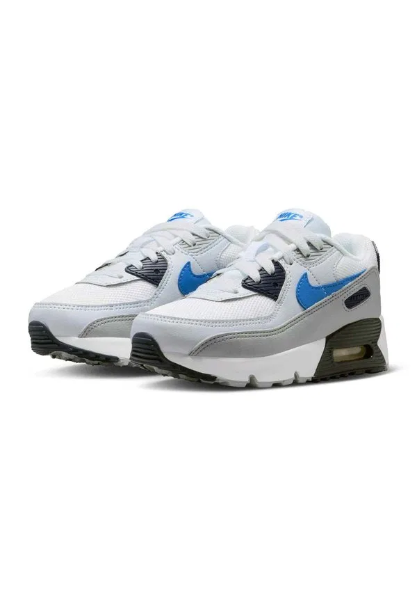 Детские кроссовки nike sportswear air max 90 Nike Sportswear, White Midnight Navy Football Grey Blue Crystal — фото 2