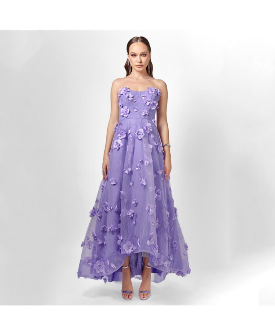 

Женское платье Ila без бретелей с асимметричным подолом BARIANO, Lilac