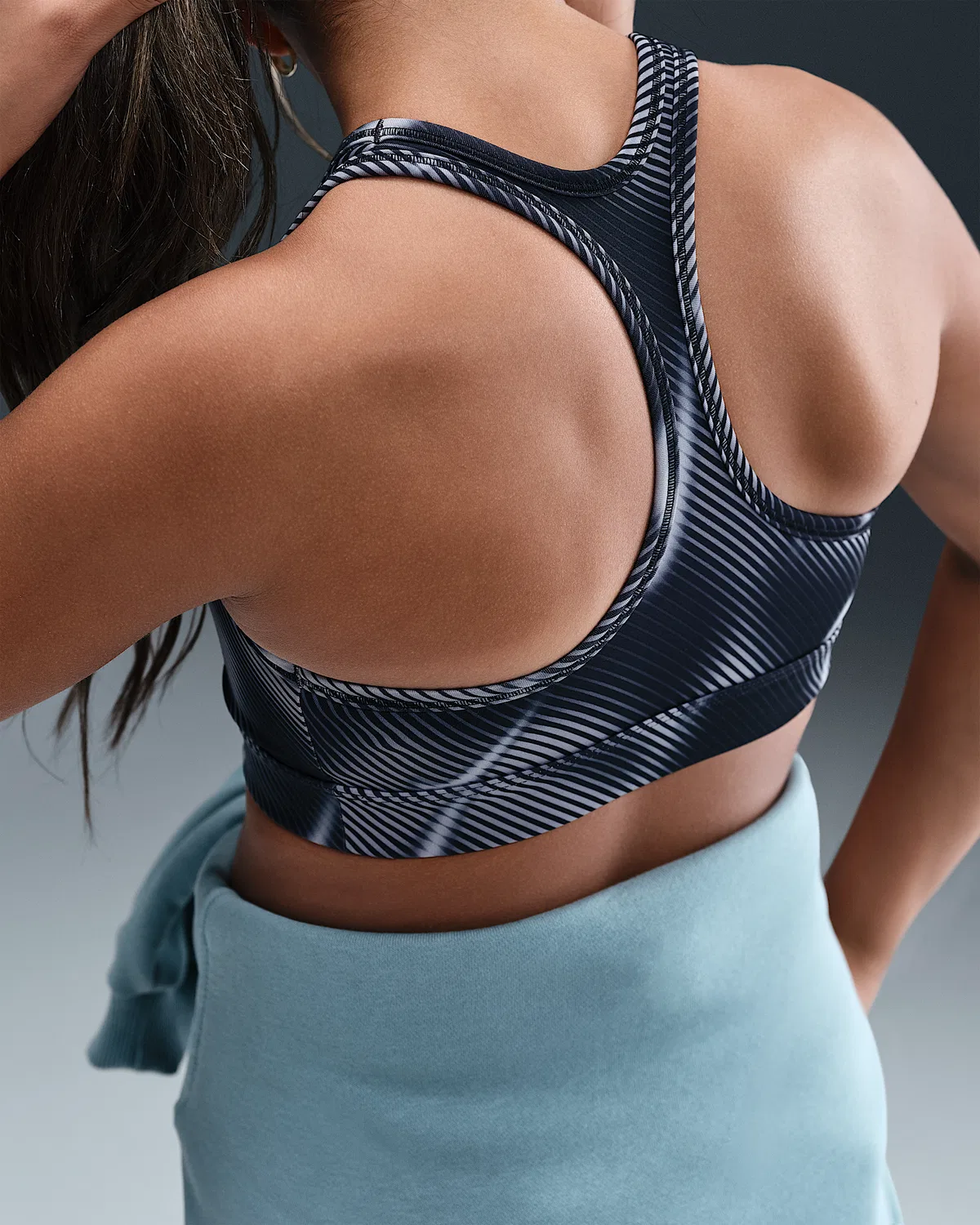 Спортивный бюстгальтер Nike Pro Swoosh для старших детей (девочек), Black/White — фото 2