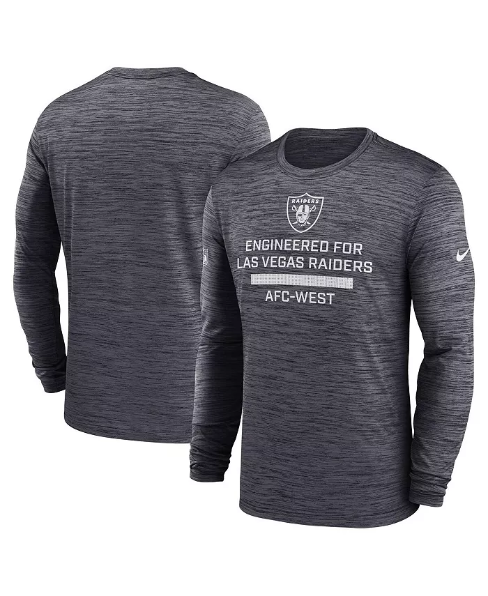 

Мужская черная футболка с длинным рукавом Las Vegas Raiders Sideline Velocity Performance Nike