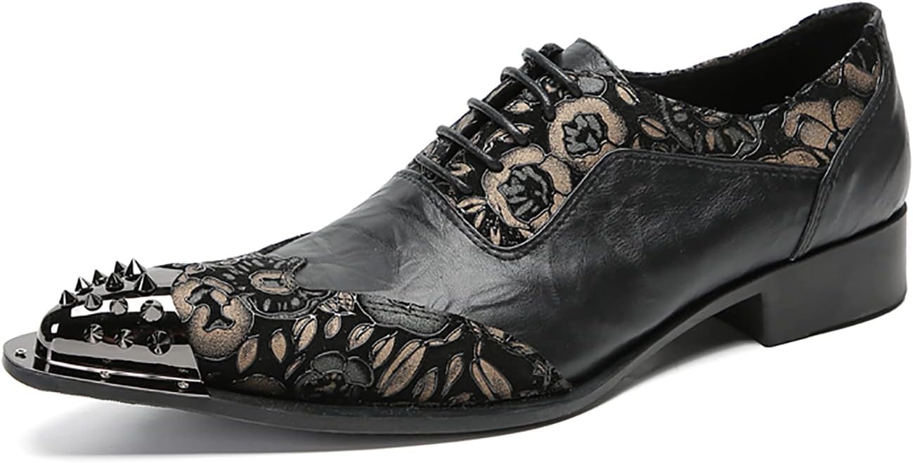 

Мужские туфли Santimon Oxfords Party Dress Casual из натуральной кожи, двухцветные, с металлическим носком «Вингтип», дерби, модные, для выпускного, свадьбы, делового костюма, смокинга, вестерн, бальные и диско туфли для мужчин, черный