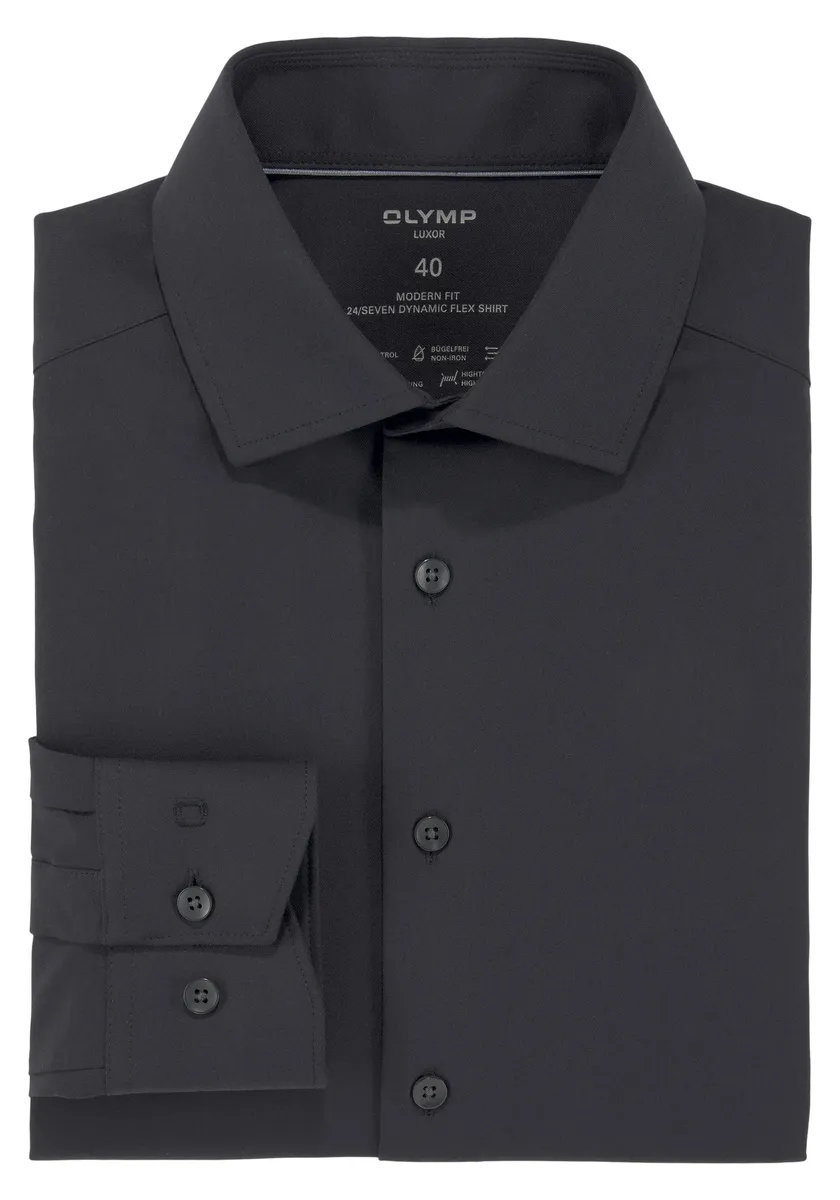 

Деловая рубашка OLYMP "Luxor 24/Seven Contemporary Fit", комфортный стрейч, черный