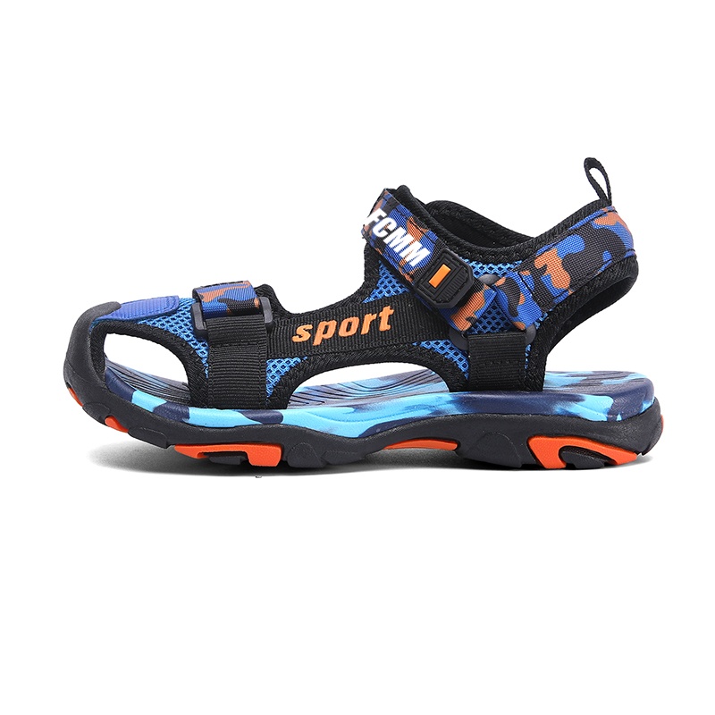 

Дышащие нескользящие низкие сандалии для детей FCMM, черный/оранжевый