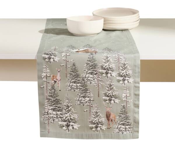 

Настольный бегун home & you Hirvedo, 35x1x180 см цвет mittelweiß