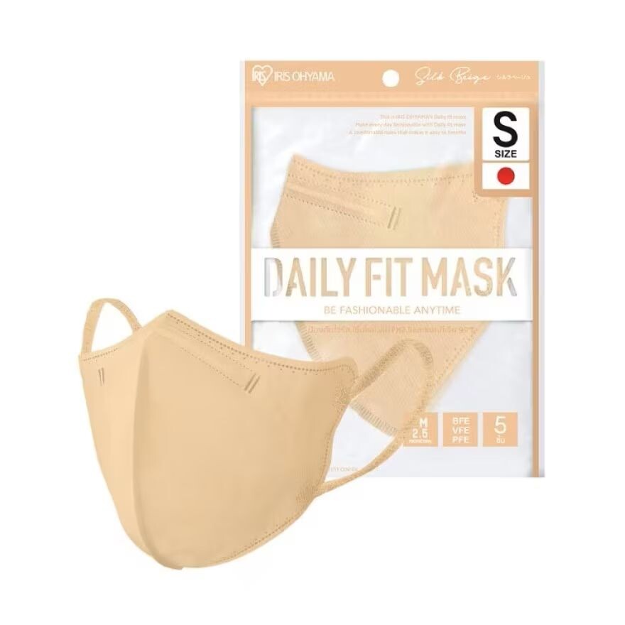 

Iris Ohyama Маска для лица Daily Fit Size S (Шелково-бежевый) 5 шт, SILK BEIGE