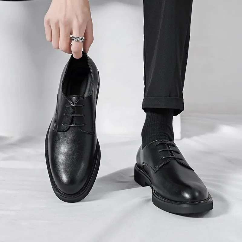 Оксфорды из натуральной кожи, на толстой подошве, Black KswyyuwxgqI — фото 3