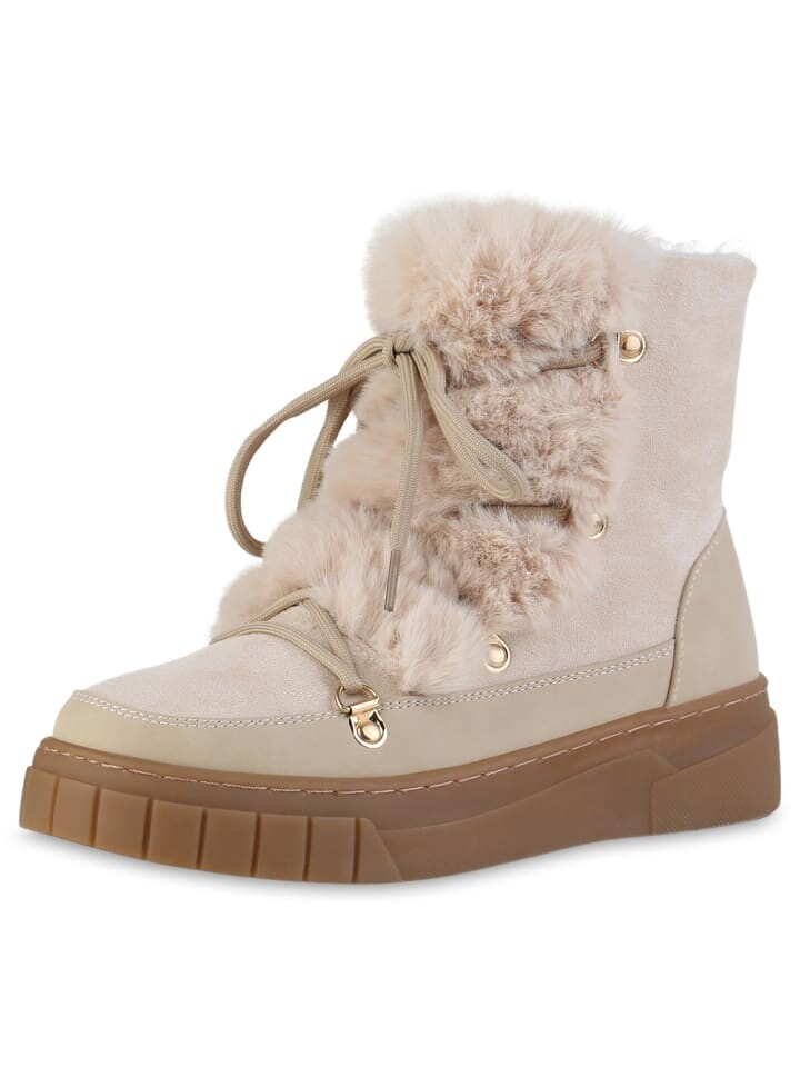 Ботильоны VAN HILL Winter Boots Chloe, бежевый
