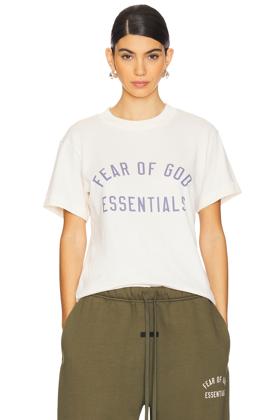 

Футболка с круглым вырезом Fear Of God Essentials, цвет shell