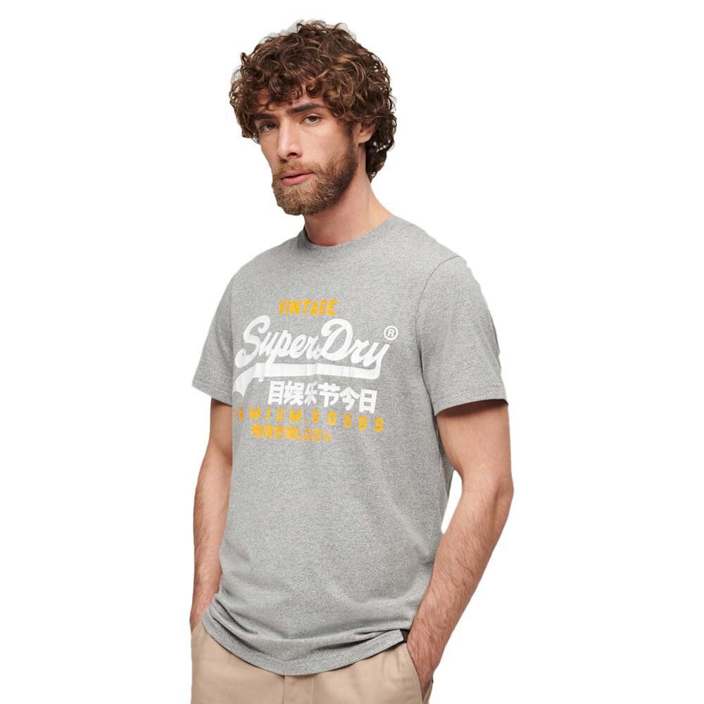 

Футболка с коротким рукавом Superdry Vl Duo, серый