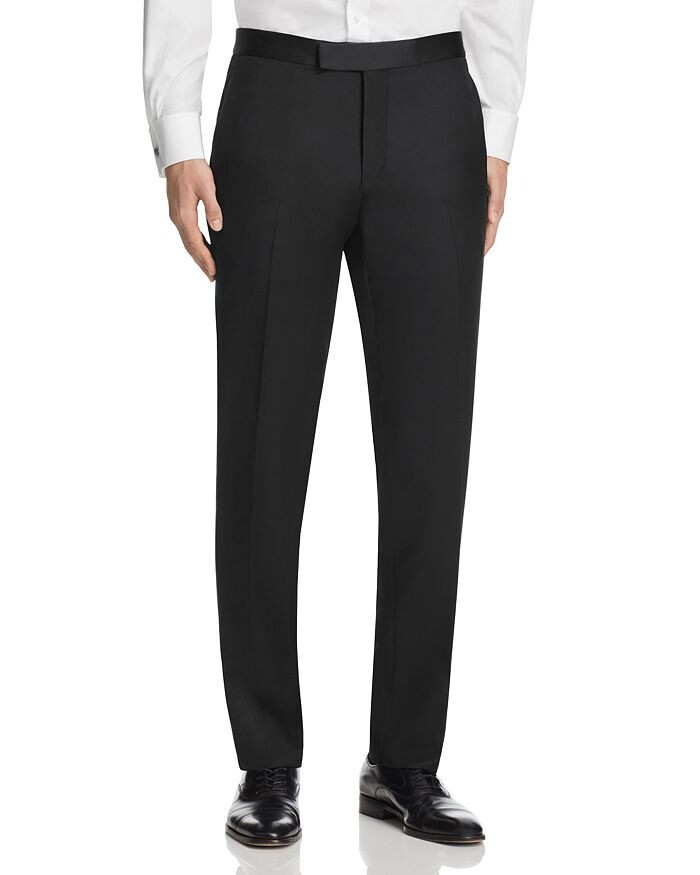 

Шерстяные брюки-смокинг узкого кроя Ted Baker Josh, черный