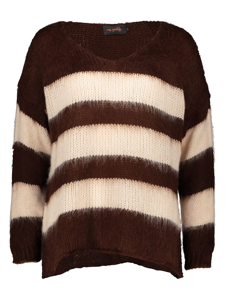 

Свитер Полоски темно-коричневого/кремового цвета miss goodlife