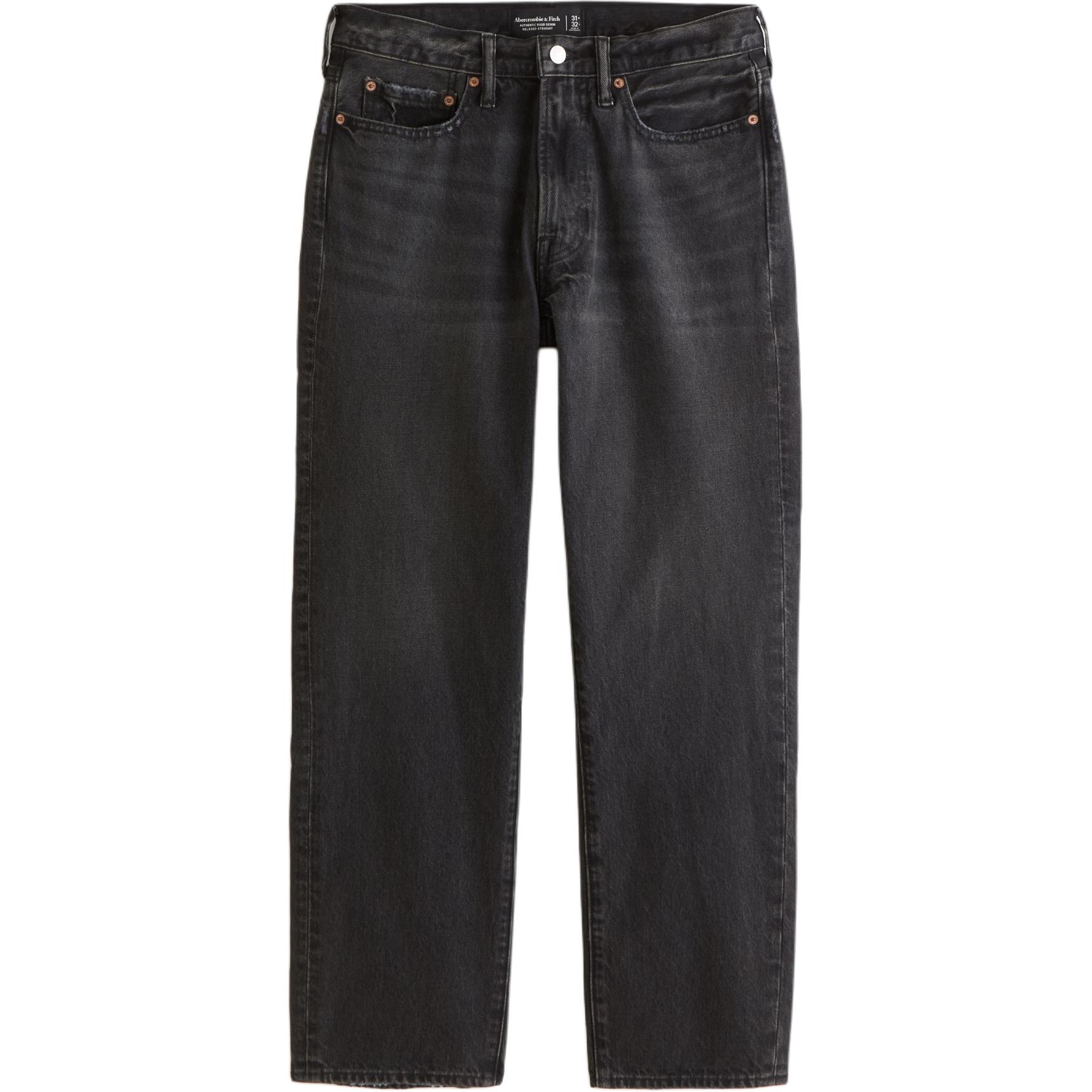 

Abercrombie＆Fitch Мужские джинсы, черные, прямого кроя