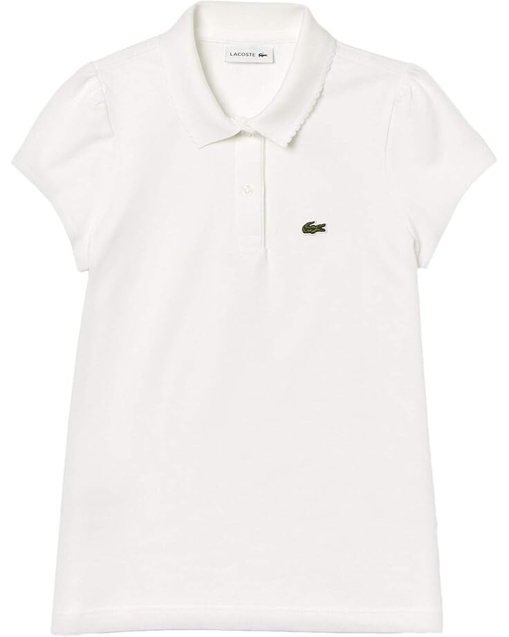 

Поло Lacoste Kids Short Sleeve Mini Pique New Iconic Polo, белый