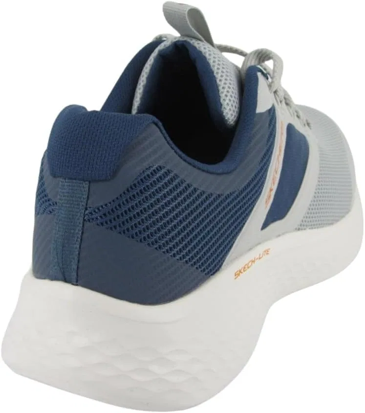 Кроссовки Skechers 232594 New Century серые с темно-синими шнурками из ткани с эффектом памяти — фото 4