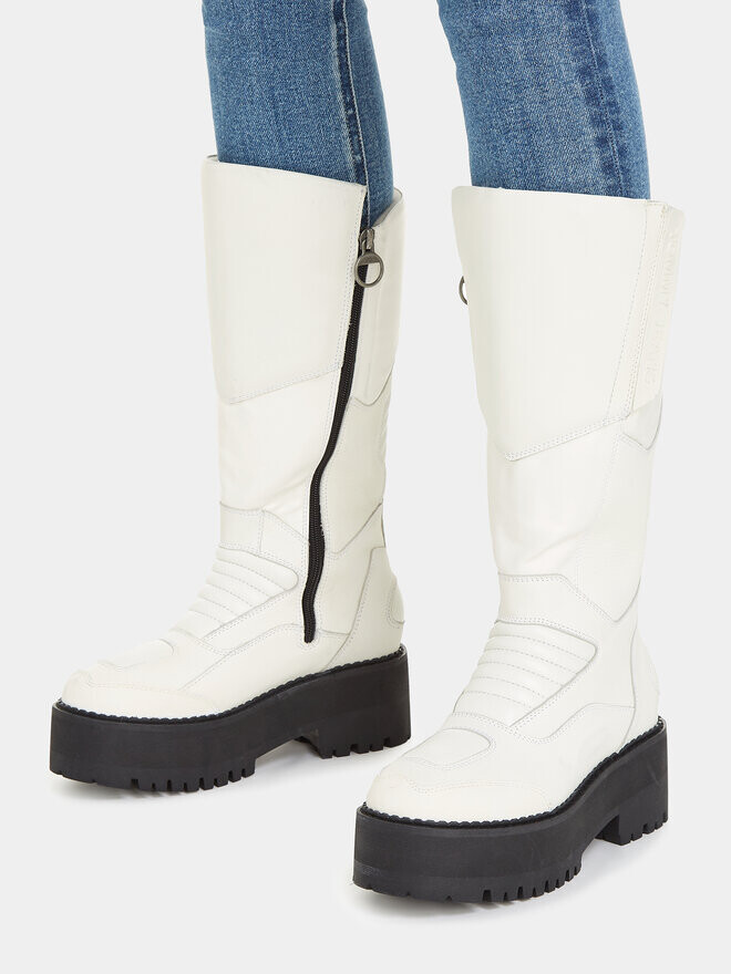 Сапоги Tjw Long Shaft Biker Boot Tommy Jeans, белый — фото 4