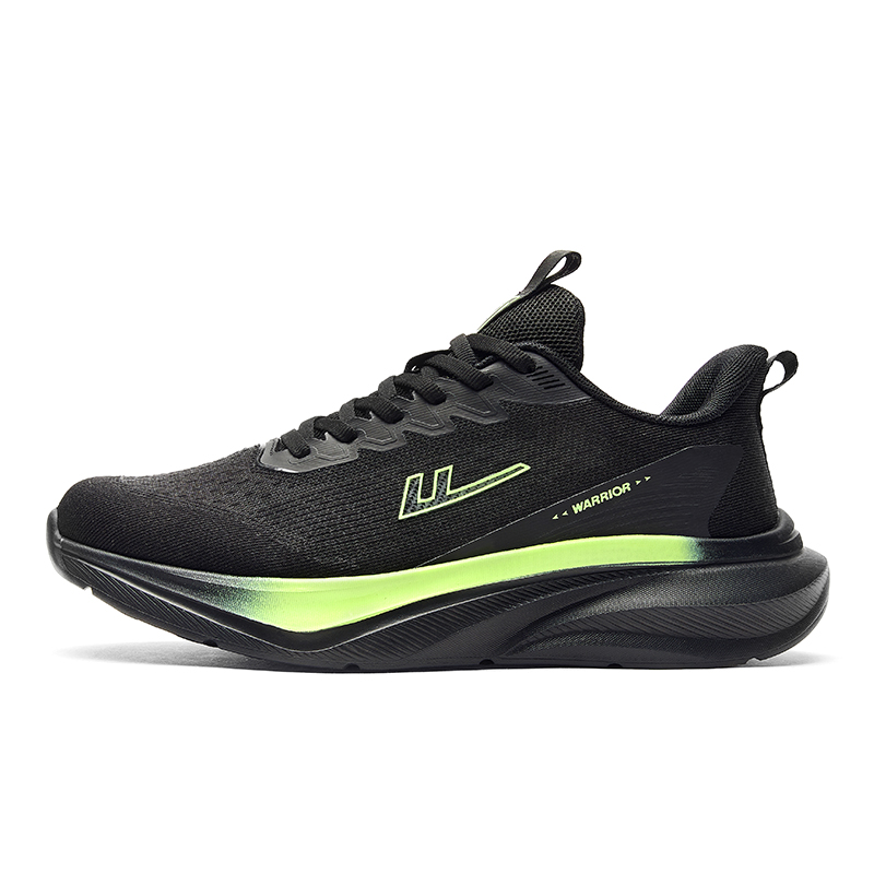 

Легкие дышащие нескользящие низкие кроссовки Rebound для мужчин WARRIOR, Black Neon Green