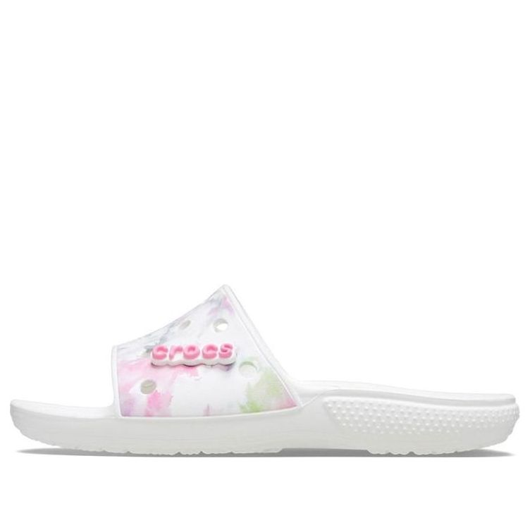 

Тапочки Crocs Classic Bleach Dye Slides 'White Pink' 207411-94S, белый