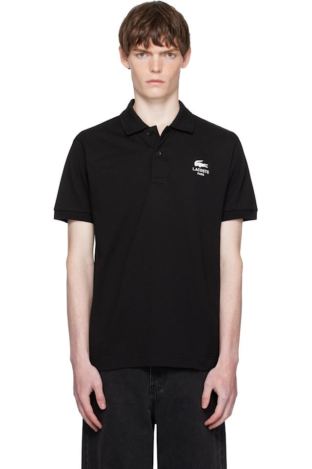 

Классическая модель поло с фирменным принтом, размер L, серия 12.12 Lacoste, черный