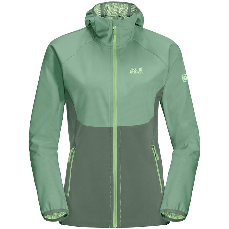 

Функциональная куртка для похода софтшелл Jack Wolfskin, зеленый