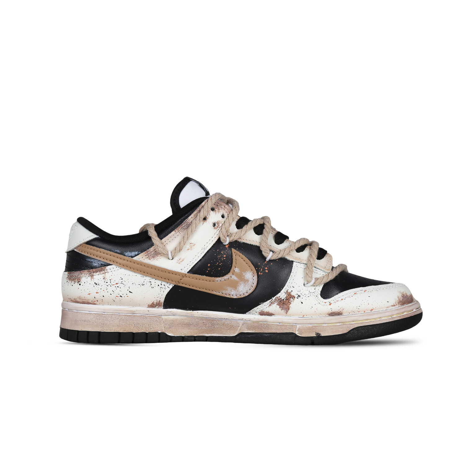 

Кроссовки Nike Dunk Skateboard Shoes Men Low-Top Black And White/Brown