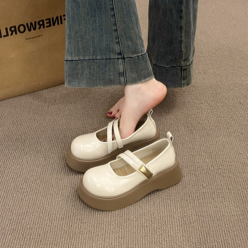 Green feet Женские туфли Мэри Джейн на платформе черные, цвет Black — фото 4
