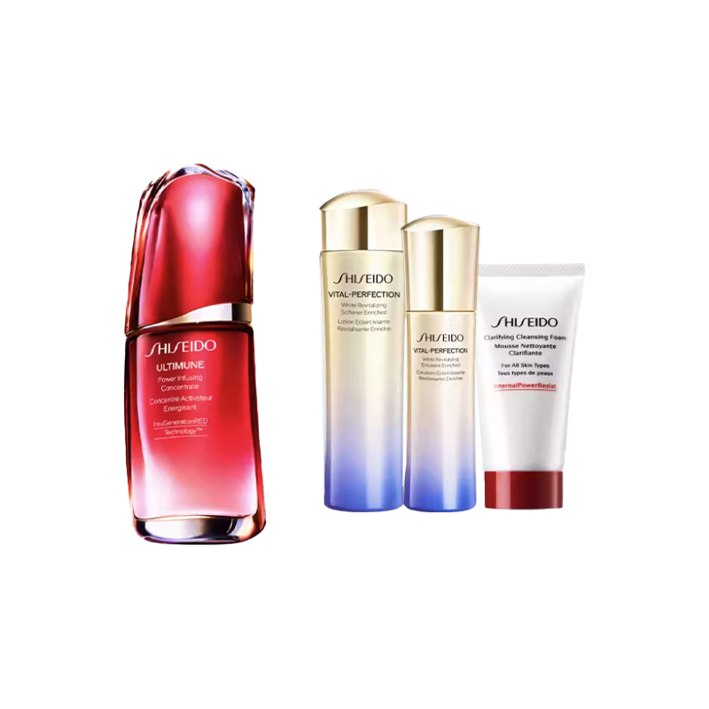 SHISEIDO ZISHENGTANG сыворотка с красным дрожжевым рисом набор для ухода за кожей увлажняет и питает комплект из четырех предметов — фото 4