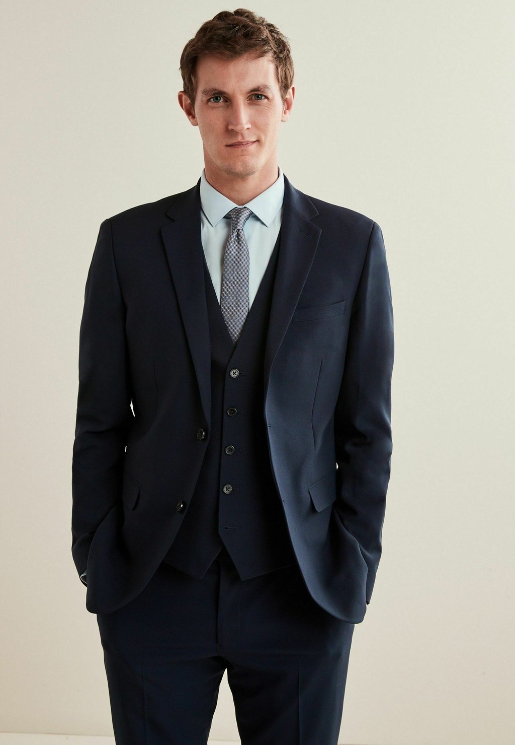 

Пиджак-блейзер SLIM FIT ESSENTIAL Next, синий