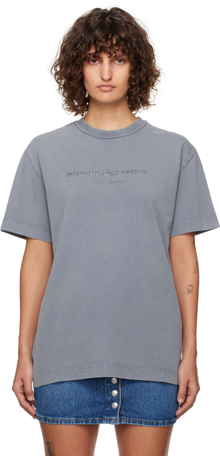 

Футболка с логотипом Glitter Puff Alexander Wang