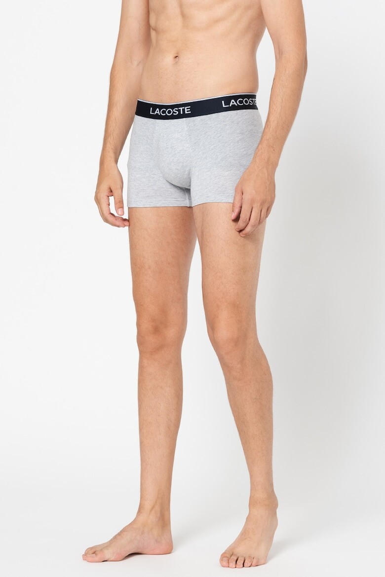 

Боксеры с логотипом - 3 пары Lacoste, серый