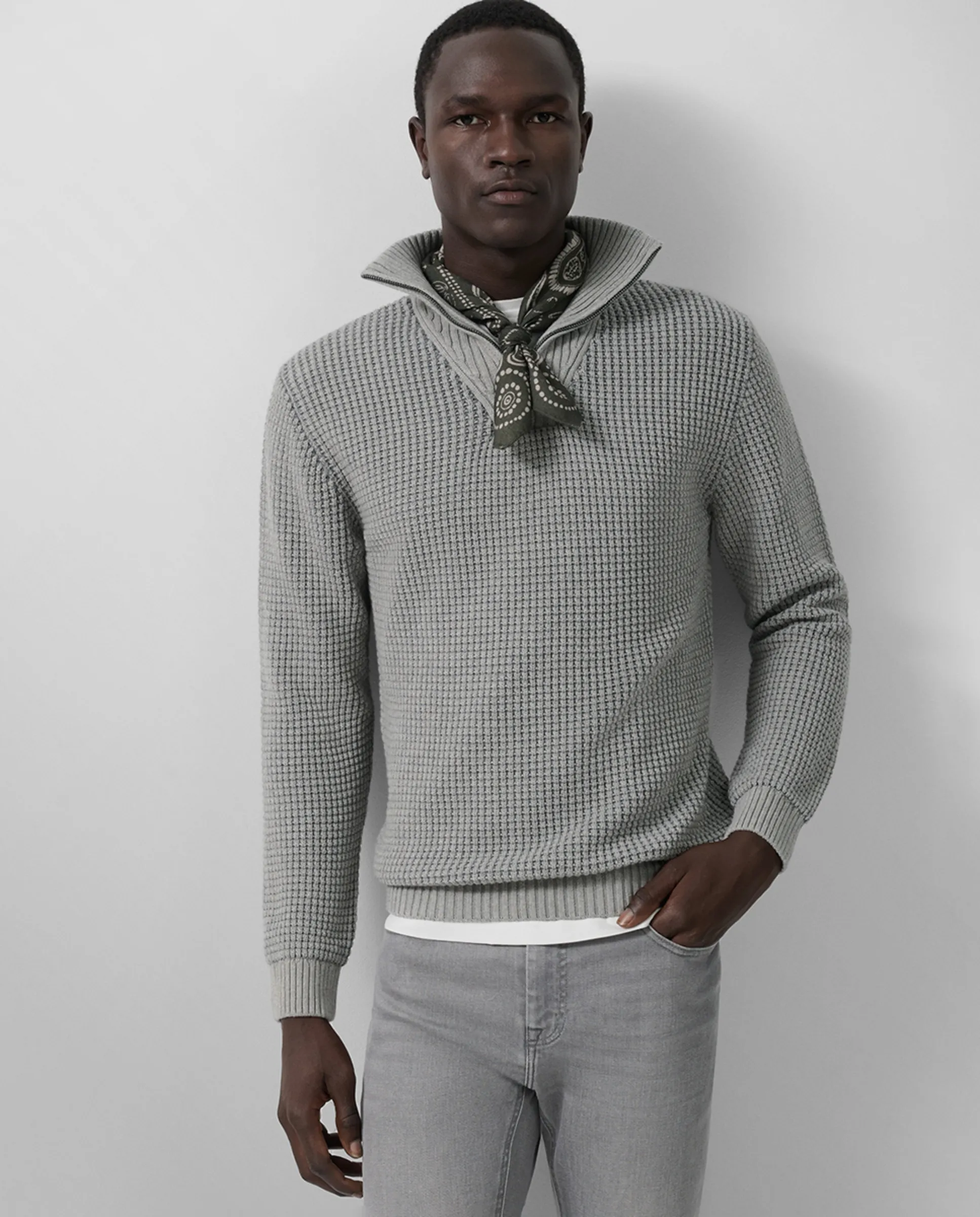 

Мужской джемпер с запахом Roberto Verino, темно-серый