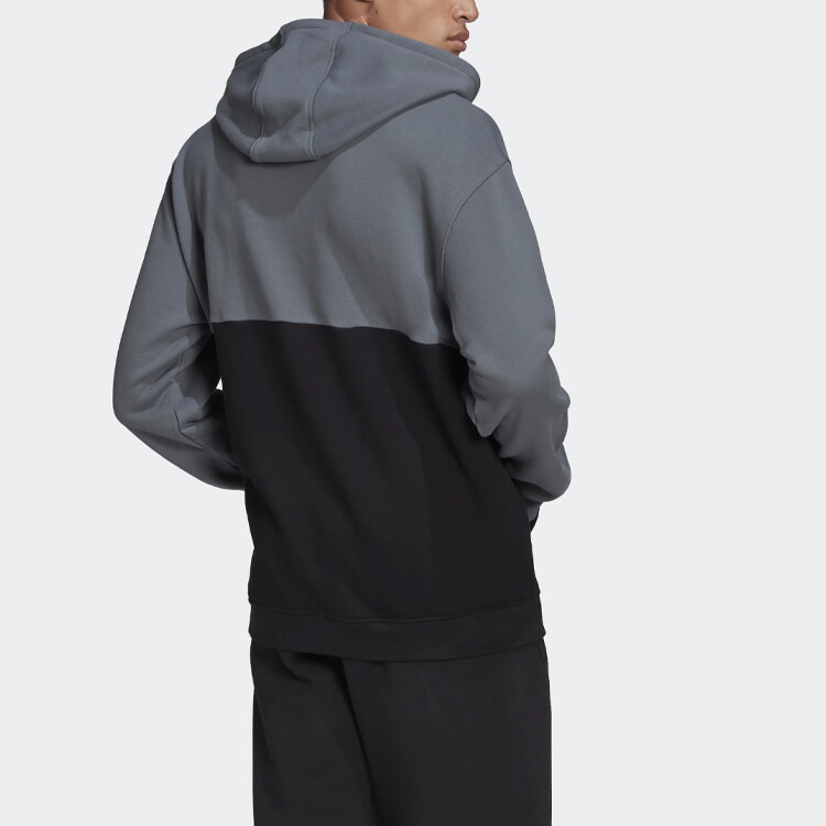 Толстовка мужская ADICOLOR синяя с черными надписями Adidas Originals, синий — фото 3