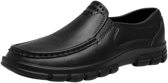 

Мужские лоферы с легким скольжением, повседневные удобные мягкие мокасины, ежедневные туфли для вождения и прогулок, легкие Hhhchpm, черный