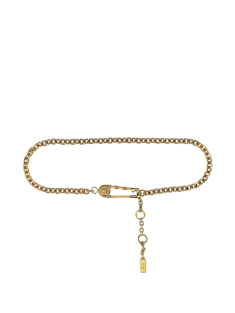 Цепочный ремень с декором Safety Pin VERSACE, золотой — фото 2