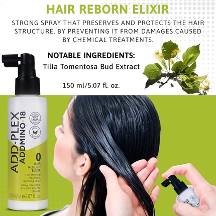 Addmino-18 Professional Hair Repair Treatment Kit - Шампунь, Маска, Несмываемый Addmino 18 — фото 3