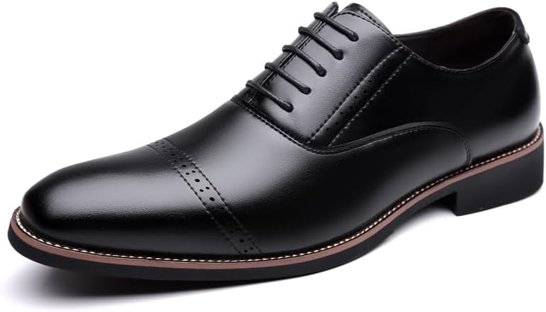 

Мужские оксфорды для официальных мероприятий, деловые комфортные классические туфли на шнуровке Meixi Mobile, черный