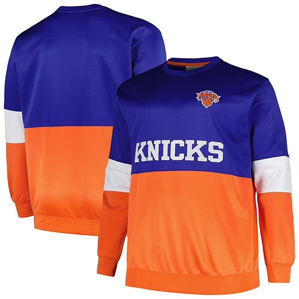 

Толстовка мужская fanatics branded big & tall split new york knicks сине-оранжевая Unbranded