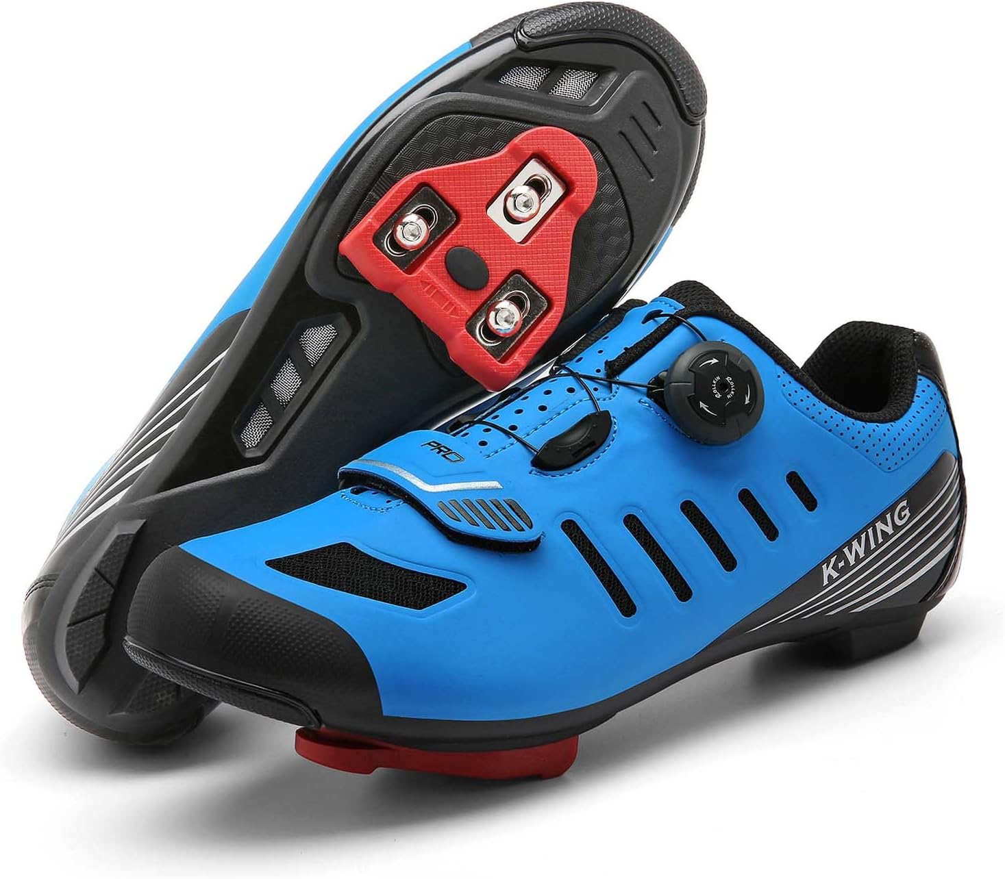 

Велосипедные туфли унисекс, совместимые с Pelaton, для езды на шоссейных велосипедах в помещении, для горных велосипедов для мужчин и женщин, с шипами Delta, для езды на велосипеде на открытом воздухе, для MTB Kushike, Blue-a