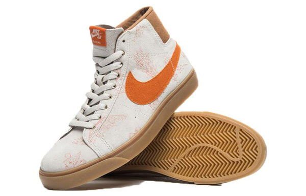 Кроссовки zoom blazer sb skateboard canvas tan Nike, мультиколор — фото 3