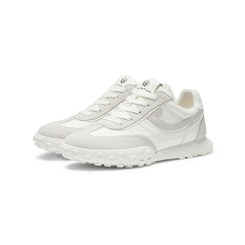 Coup De Foudre Женские скейтерские кеды Low Top в цвете экрю и светло-сером, цвет Ecru/Light Gray — фото 2