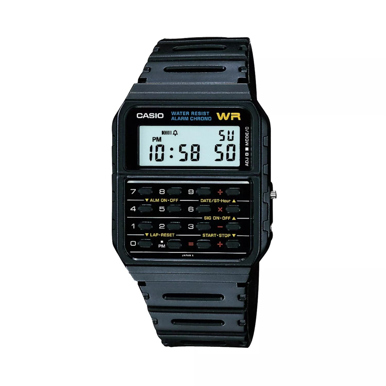 

Мужские часы с цифровым хронографом и калькулятором Casio