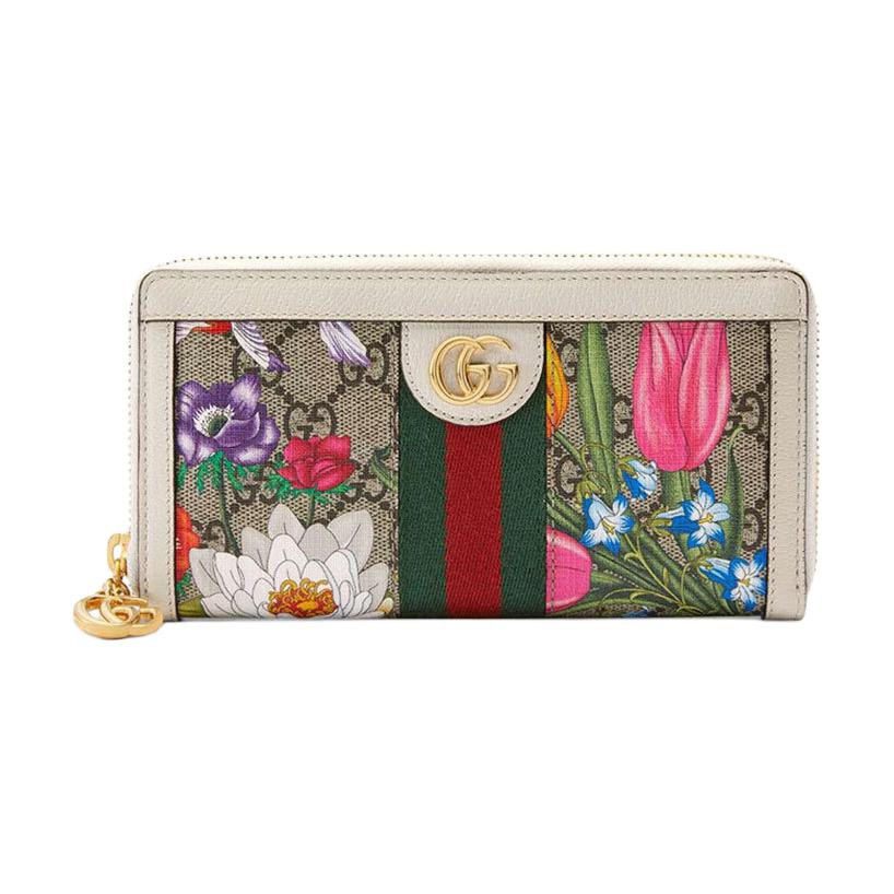 

Кошелек Ophidia Canvas With Leather, женский, Ebony/White/Multicolor GUCCI