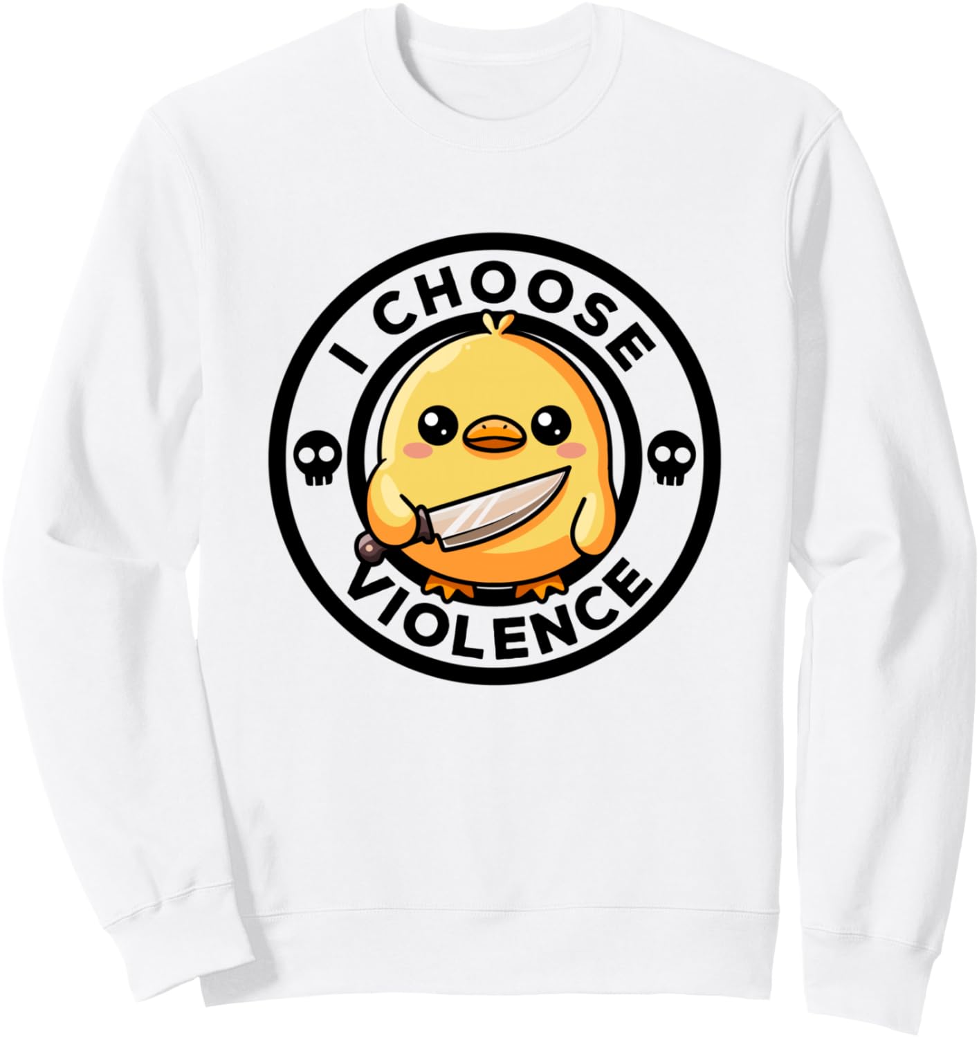 

Сегодня я выбираю насилие. Утка. Ирония и сарказм. Забавная толстовка с уткой Choose Violence Today Duck Lover Sarcastic Duck, белый