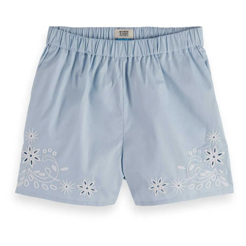 

Шорты Scotch & Soda Placed broderie high waist, синий