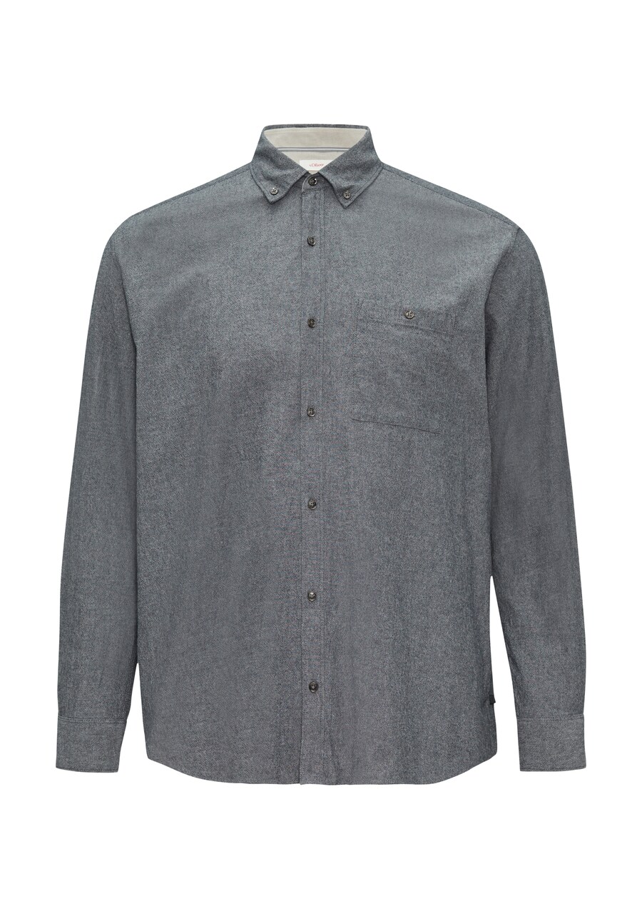 

Повседневная рубашка s.Oliver Regular fit Button Up Shirt, пятнистый серый