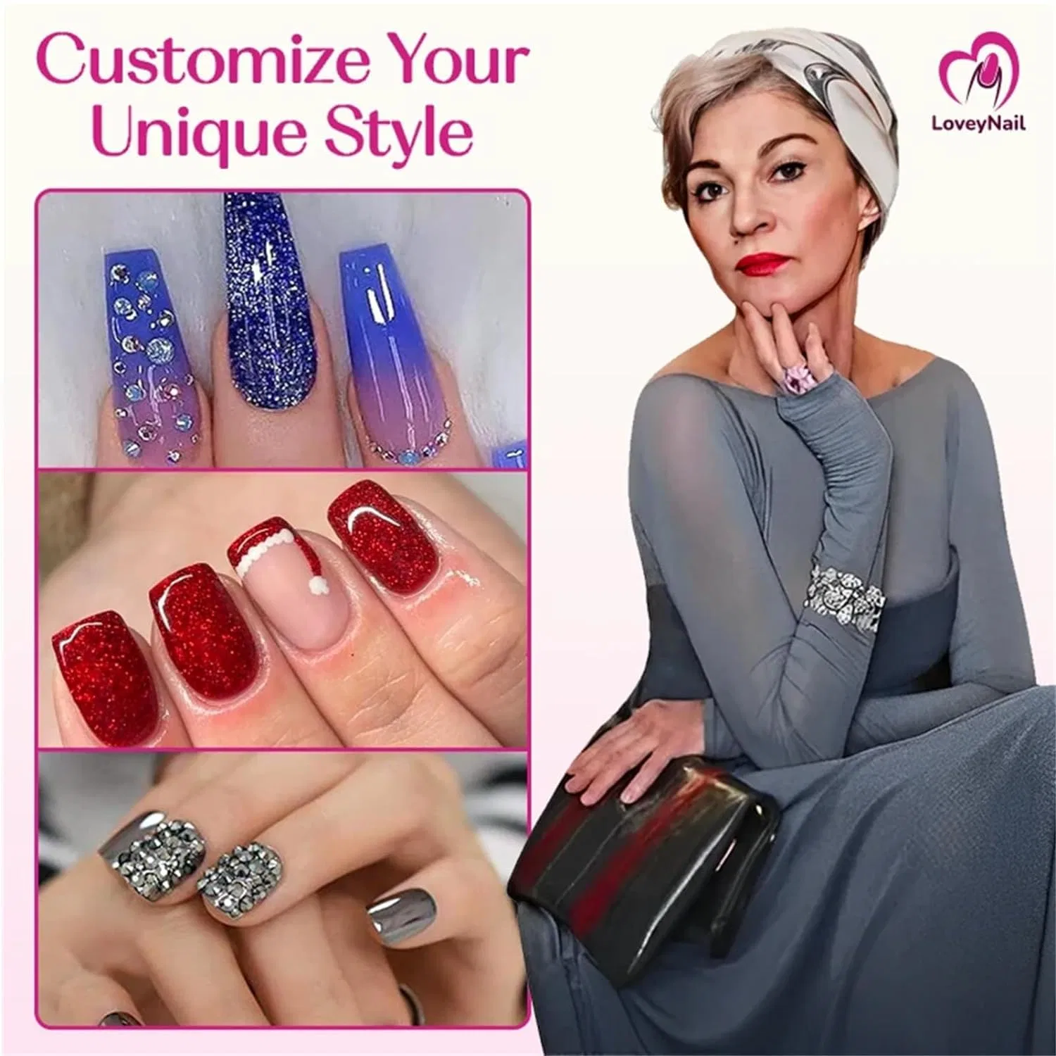 Полный набор для наращивания ногтей Nailsala Gel Set ‎Generic, A08. — фото 2